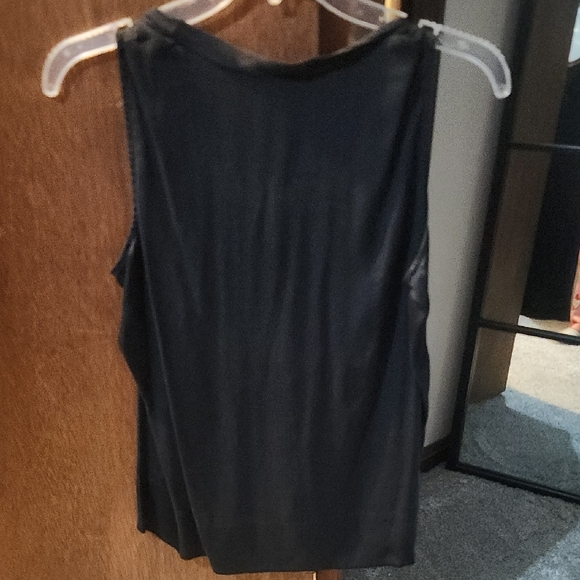 Talbots Gray Pleated Sleeveless Tank Top - Picture 4 of 4